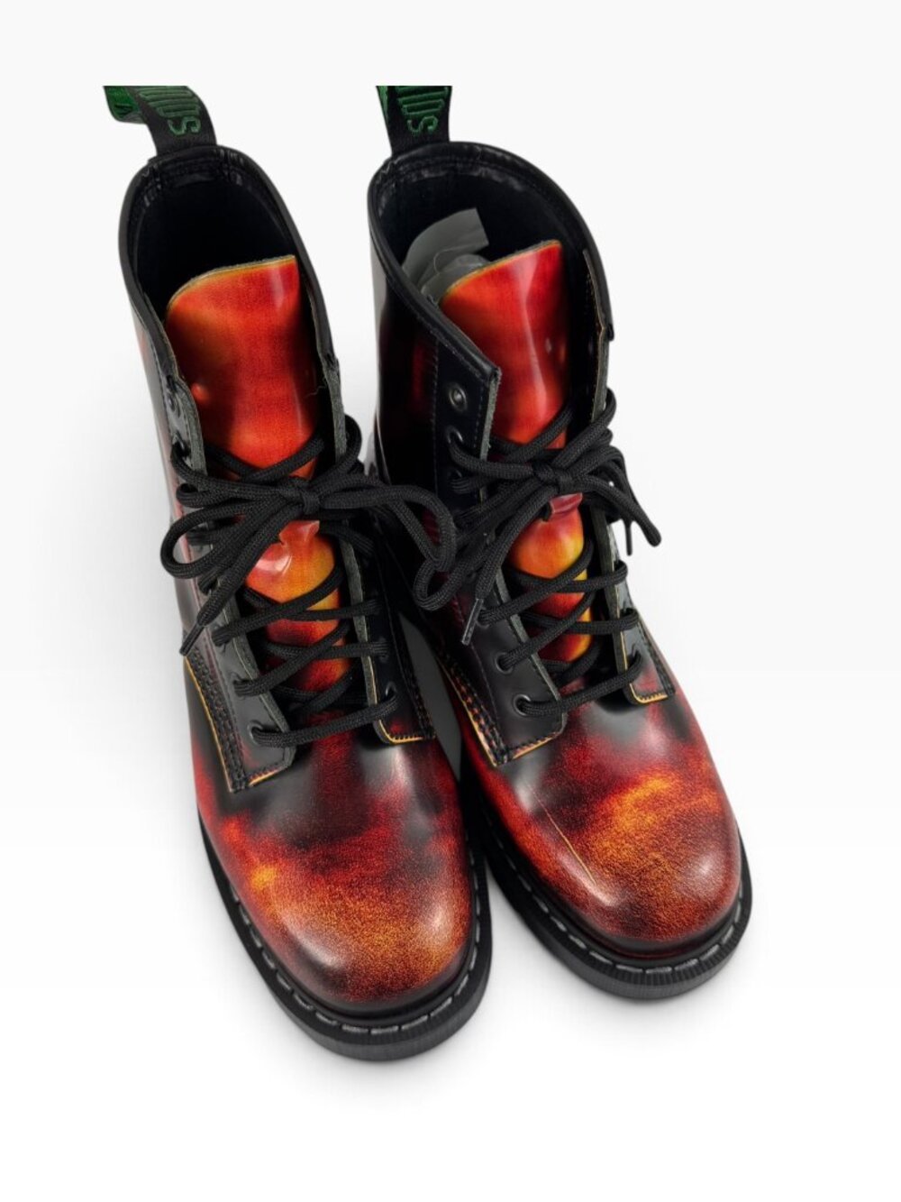 Solovair Flame Rub-Off 8 Eye Derby Boots ⢠Womenâs 8.5 ⢠Men's 7.5 ⢠NWOT - Picture 4 of 16